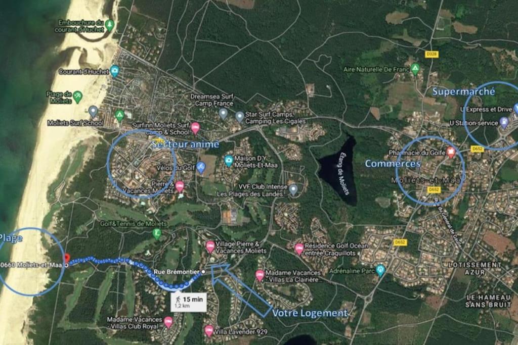 Vue Golf Dans Residence Nature "Sympalappart" Moliets-et-Maa Dış mekan fotoğraf